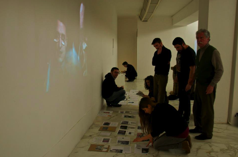 Workshop EXILE, curato dal Museo in Esilio, all'interno del MLAC (Roma). Realizzazione materiale da spedire a Tel Aviv. (foto di Letizia Romeo)